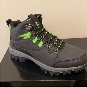 JBU Black and Green Durable Hiking Boots